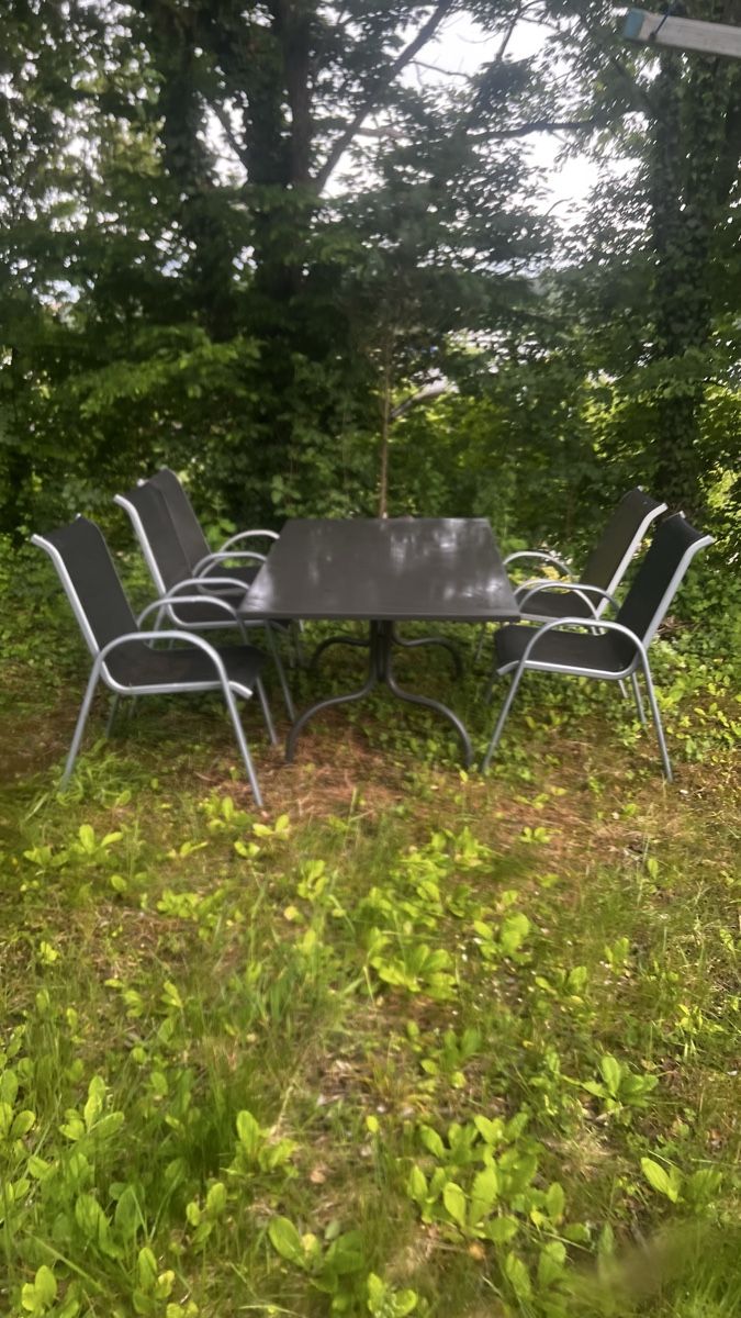 Tischset: Garten-Tisch mit 6 Stühle – Gebraucht aus Trasadingen von Kaffee.mann