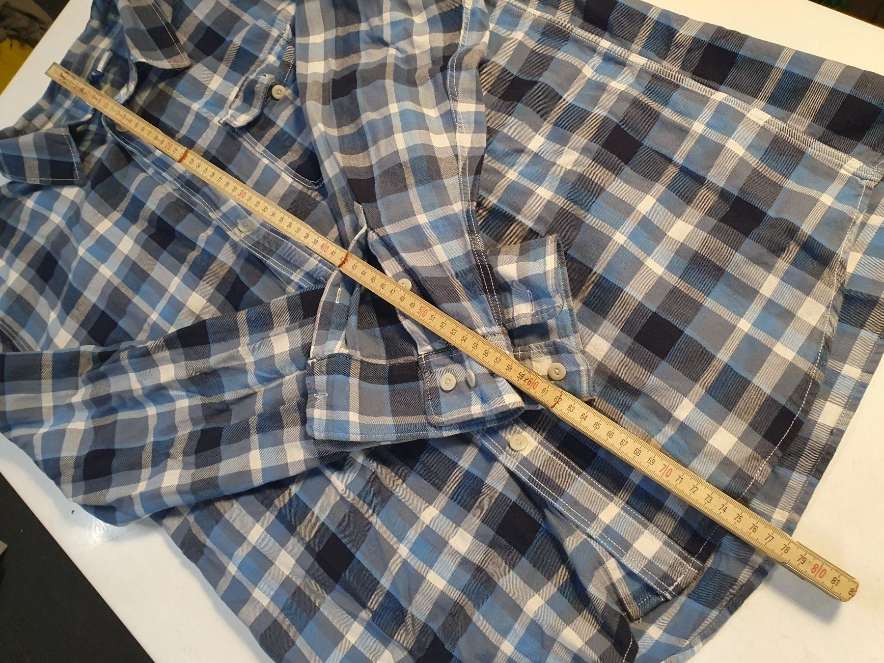 Camicie: Herrenhemd Divided blau karriert grösse XL – Usato da Zürich venduto da loosebone 1