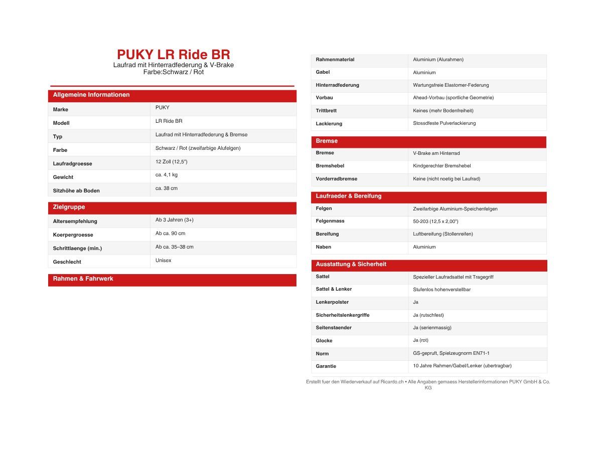 Puky Veicoli per bambini: Puky Laufrad /kaum gefahren/ + GRATIS Globber Trottinett – Usato da Gipf-Oberfrick venduto da kutil_radim 5