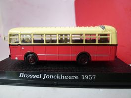 ab  5.--    Bus Brossel Jonckheere 1957 - rot/gelb -12cm Box