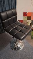 Schwarzer Barhocker, Kunstleder, höhenverstellbar - Top Z...