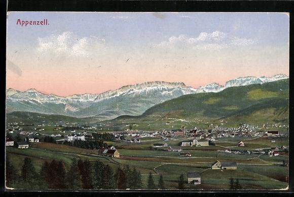 Cartoline postali: AK Appenzell, Totalansicht, 1941 – Usato da Berlin venduto da bartko-reher