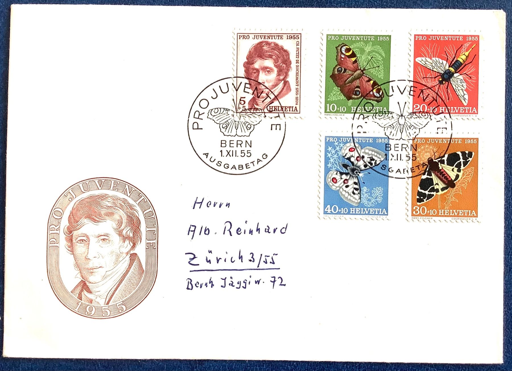 Tutti i francobolli: 1955 - FDC Pro Juventute gelaufen – Nuovo (secondo la descrizione) da Liestal venduto da Skunk02