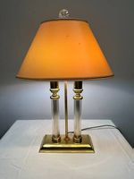 Vintage Tischlampe von Le Dauphin France mit Glas-Säulen