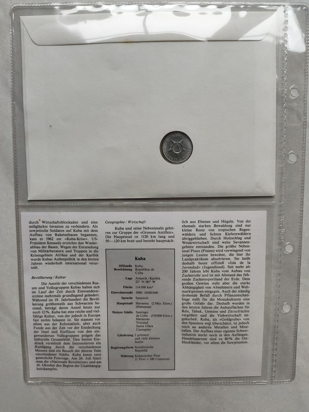 Tutti le monete: Münzbrief Cuba / Kuba – Usato da Schönenwerd venduto da pin_rn7v 2