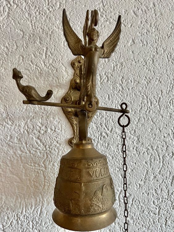 Japanische Türglocke Aus Holz & Messing - Minimalistische Windglocke Für Haustür & Geschäft