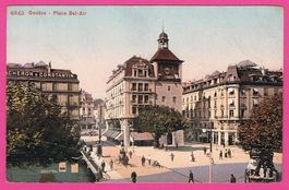 Genf Genève 1912 Place Bel Air belebt
