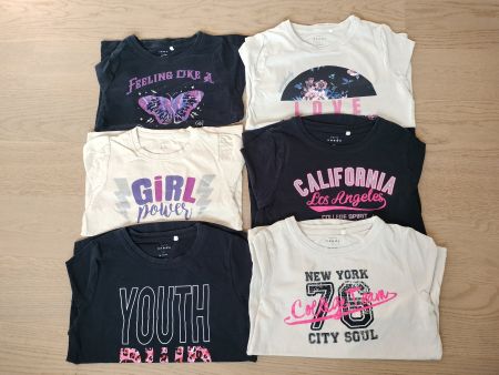 6x langarm T-Shirt Grösse 122/128