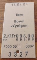 Billette Schweiz Bern Bowil Wynigen 2. Kl. 3327
