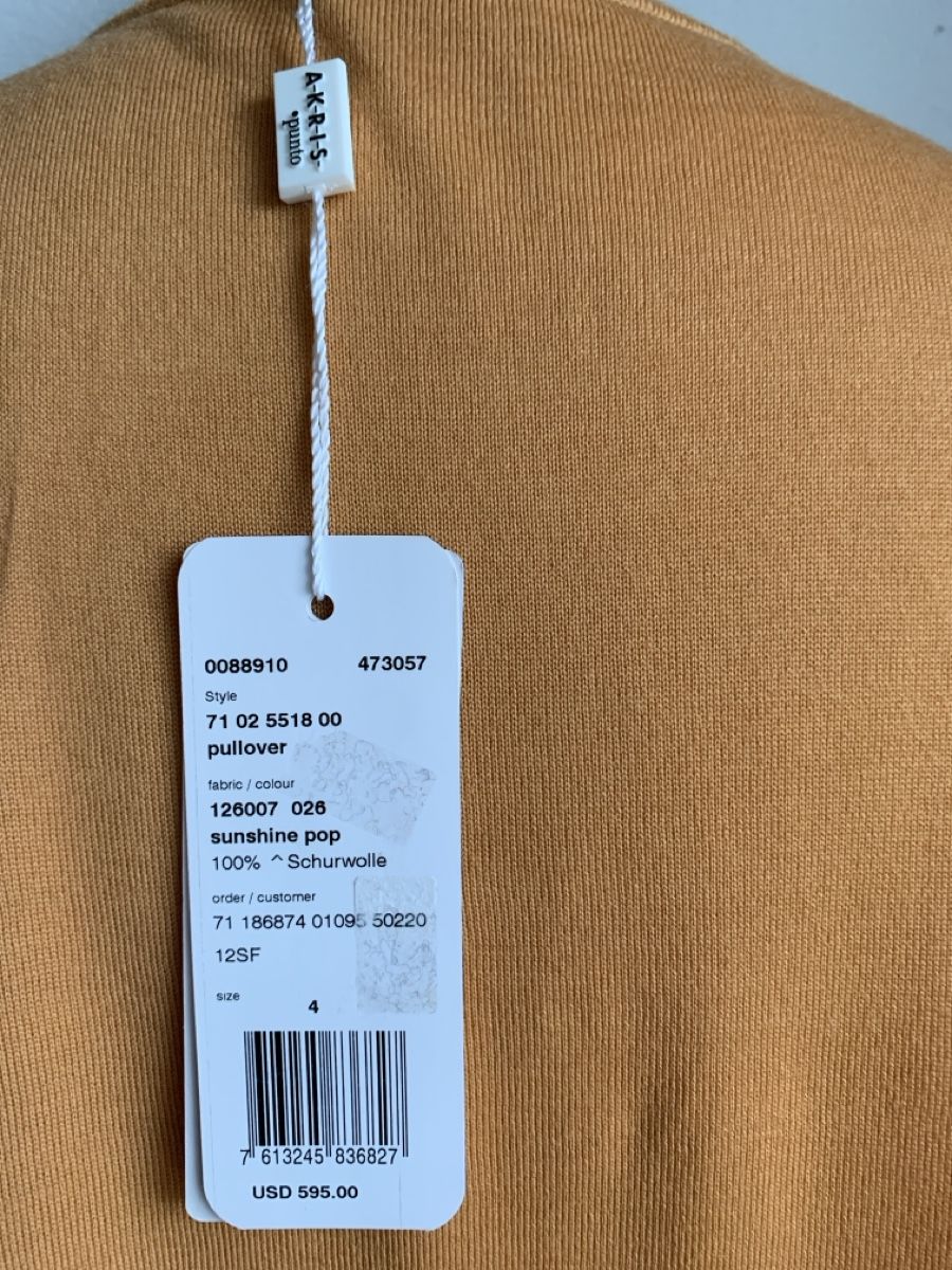 Akris Maglioni & Felpe: AKRIS: Exklusiver gelber Pullover mit Etikette, NP 595.00 – Nuovo (secondo la descrizione) da Luzern venduto da designluzern 5