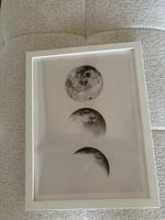 Wandbild mit Rahmen – Mondphasen