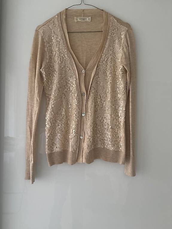 Gilet & Giacche senza maniche: Jaquette beige à paillettes S – Usato da Chêne-Bougeries venduto da Luke17