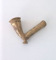 Kamerun, antiker Pfeifenkopf aus Bronze