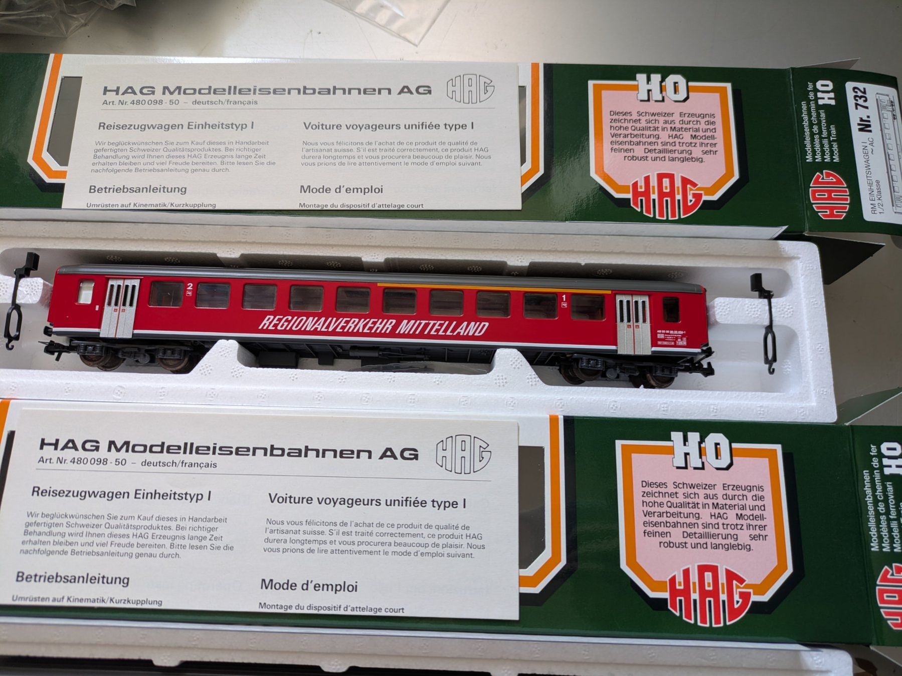 Hag Trains électriques: 3 HAG RM Einhaitswagen – Neuf (Voir description) à Lohn SH par Gitane0 1