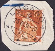 Schöner Vollstempel: LUGANO TI: 25.JULI.1931, Nr.140