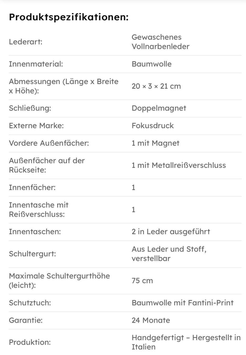 Taschen: Schultertasche Herren Leder Ferrara – Neu und originalverpackt aus Wittenbach von bes_k8vr 9