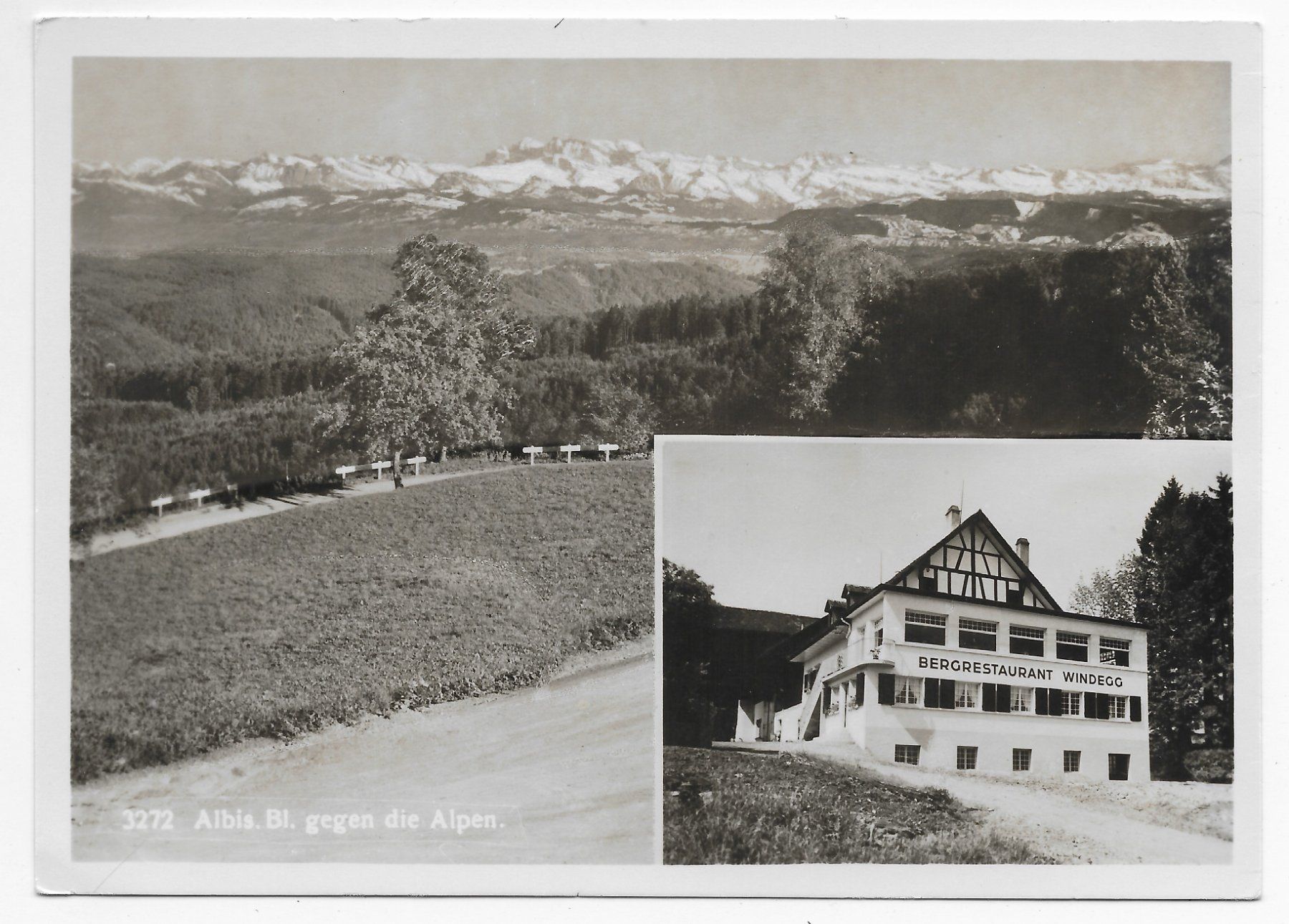 Ansichtskarten: Bergrestaurant Windegg, Albis – Gebraucht aus Hefenhofen von Richsalz