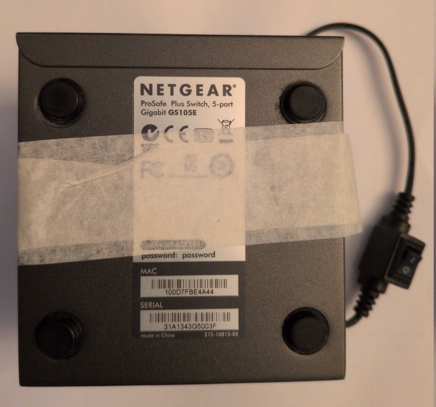 Netgear Hub & Switch: NETGEAR ProSafe Plus 5-Port Gigabit Ethernet Switch – Usato da Uster venduto da MNC.Sales 1