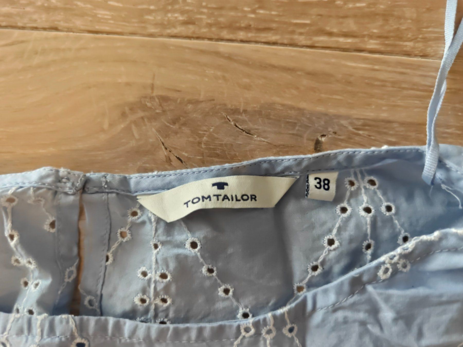 Tom Tailor Tops: Tom Tailor Bluse Broderie Hellblau, Gr. 38 – Gebraucht aus Hedingen von muse10 1