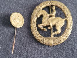 Deutsches Reiterabzeichen und Miniatur