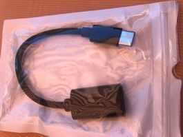 USB 2.0  auf USB C Adapter Konverter - Schwarz