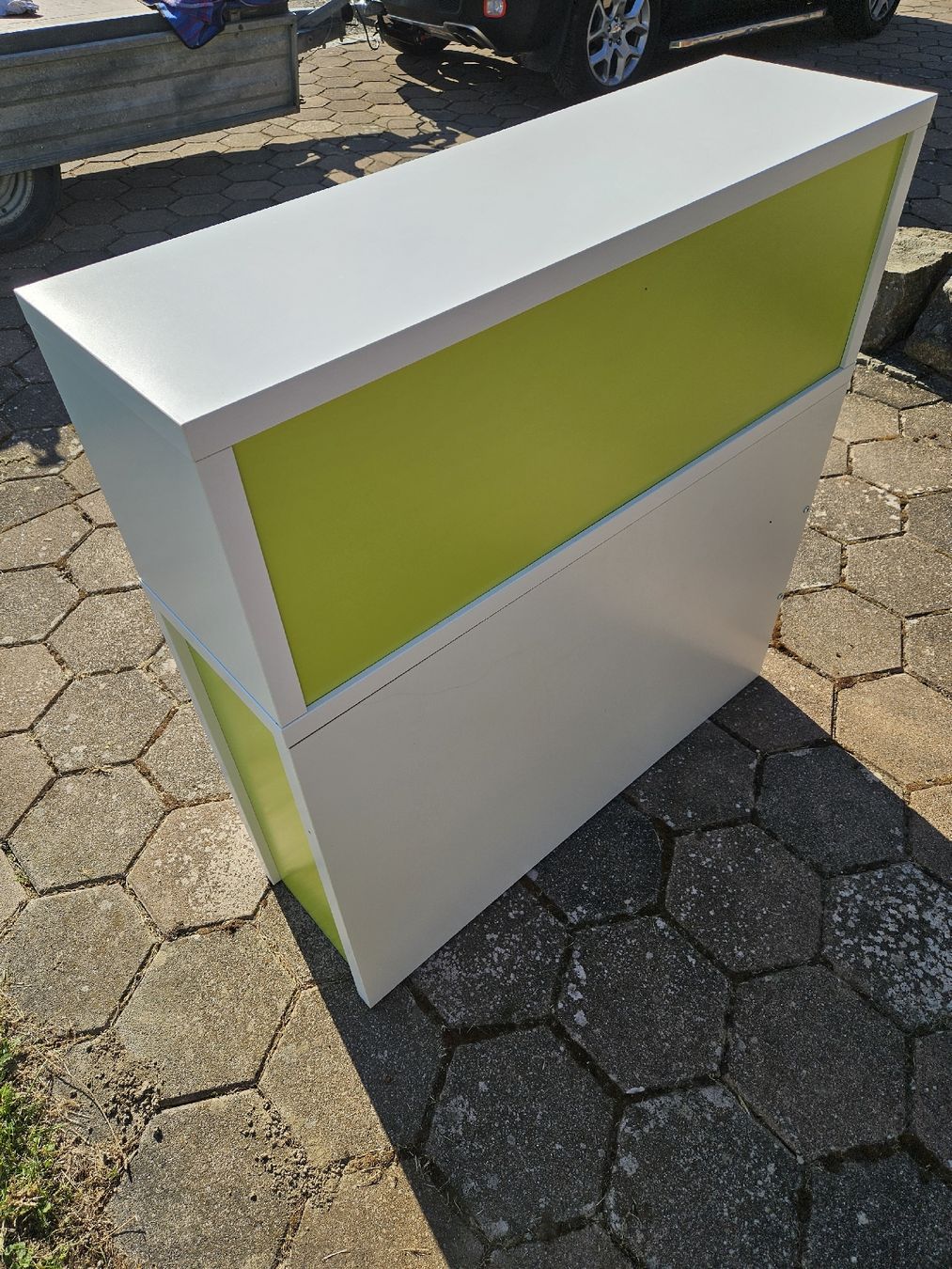 Ikea Scaffali: IKEA Bett-Regal weiss/grün – Usato da Detligen venduto da im.paradisli 2