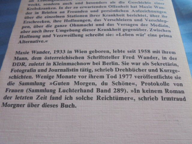Libri: Leben wär`eine prima Alternative – Usato da Hinwil venduto da Glasperlen 1