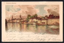 Litho Zürich, Ortspartie an der Schipfe