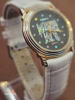 Orologio Gemini vintage, cinturino bianco, da collezione