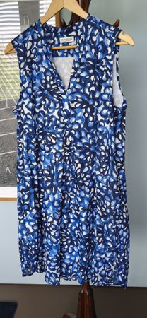 Marc O'Polo Kleid Blau Weiss Grösse 38