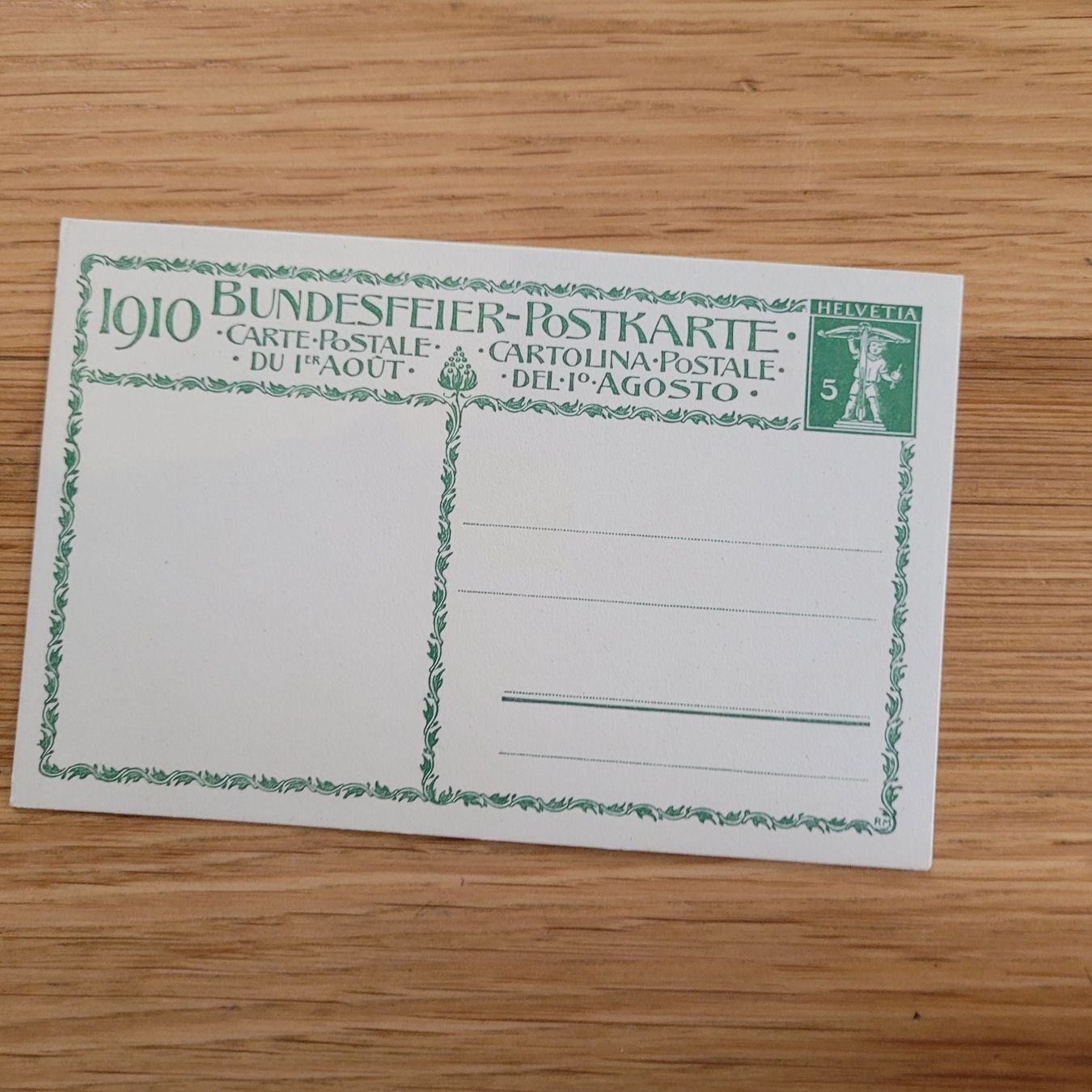 Tous les timbres: GS Karte 1er Août 1910 – D'occasion à Biel/Bienne par Destockweb