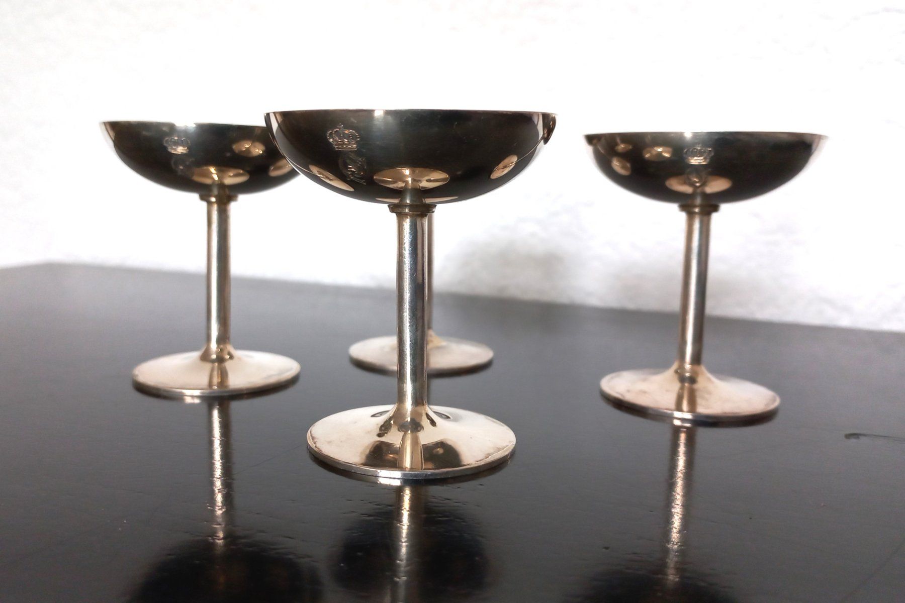 Bicchieri: Antike Goblets 4er Set, punziert Godet Berlin /Kaiserkrone – Usato da Bévilard venduto da Orscha 6