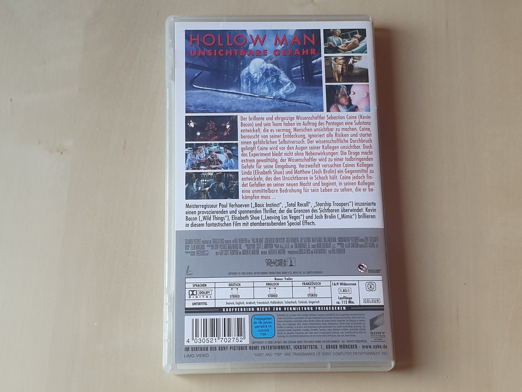 Sony Spiele: Hollowman PSP UMD Movie – Gebraucht aus Stansstad von collectorsshop 1
