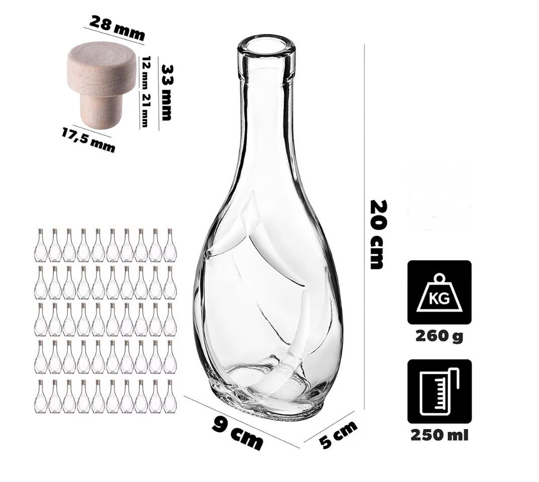 Apparecchiature e tecnologia a gas: Glasflaschen 250 ml – Nuovo (secondo la descrizione) da rudolfstetten venduto da niciwermi 1