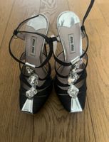 Miu Miu Satin Crystal High Heels