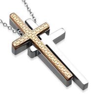 Kruzifix Kreuz Chromstahl-Anhänger