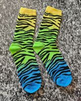 Neu! Socken Gr. 39 - 42 Animal Print Neon Zebra