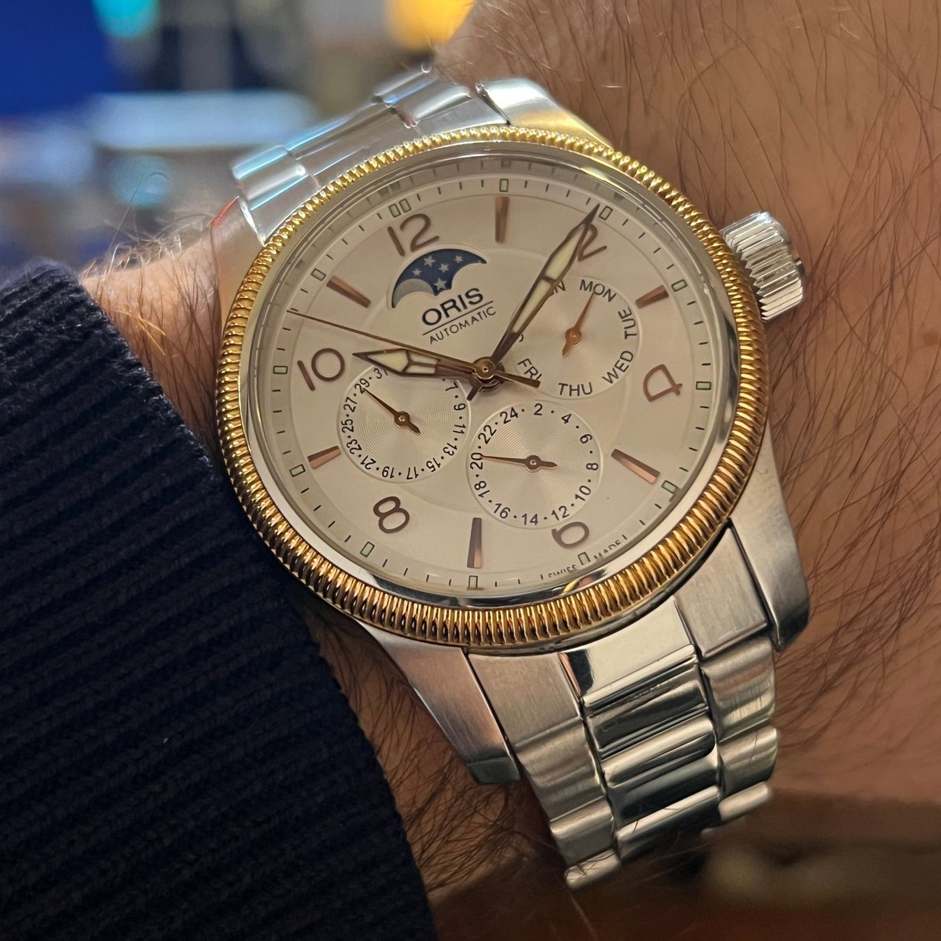 Oris Orologi: Oris Big Crown Complication Automatic Moonphase 01 582 7627 – Usato da Carouge GE venduto da Watchaser 3