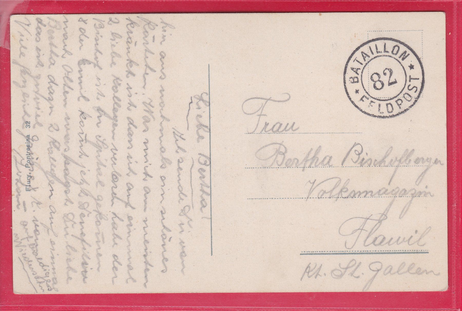 Cartoline postali: ST.MORITZ BAD, FELDPOST – Usato da Oberrieden venduto da Gebirgsstelze 1