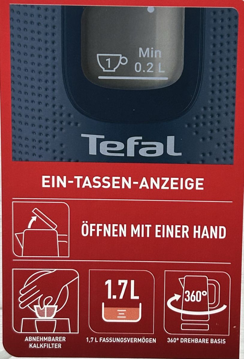 Tefal Bollitori: Tefal Wasserkocher – Nuovo e nell'imballaggio originale da Frauenfeld venduto da berk39 1