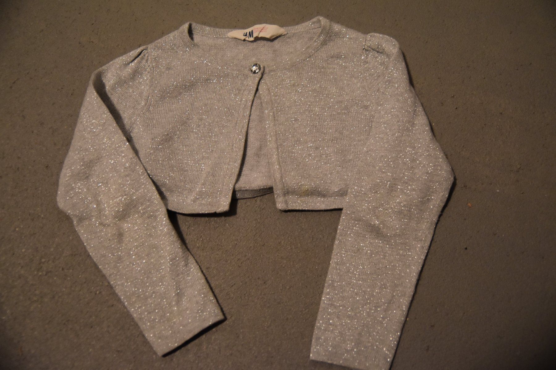 H&M Giacche & Cappotti: Bolero Glitzer silber Gr. 98 / 104 – Usato da Brittnau venduto da Norge77