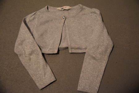 Bolero Glitzer silber Gr. 98 / 104