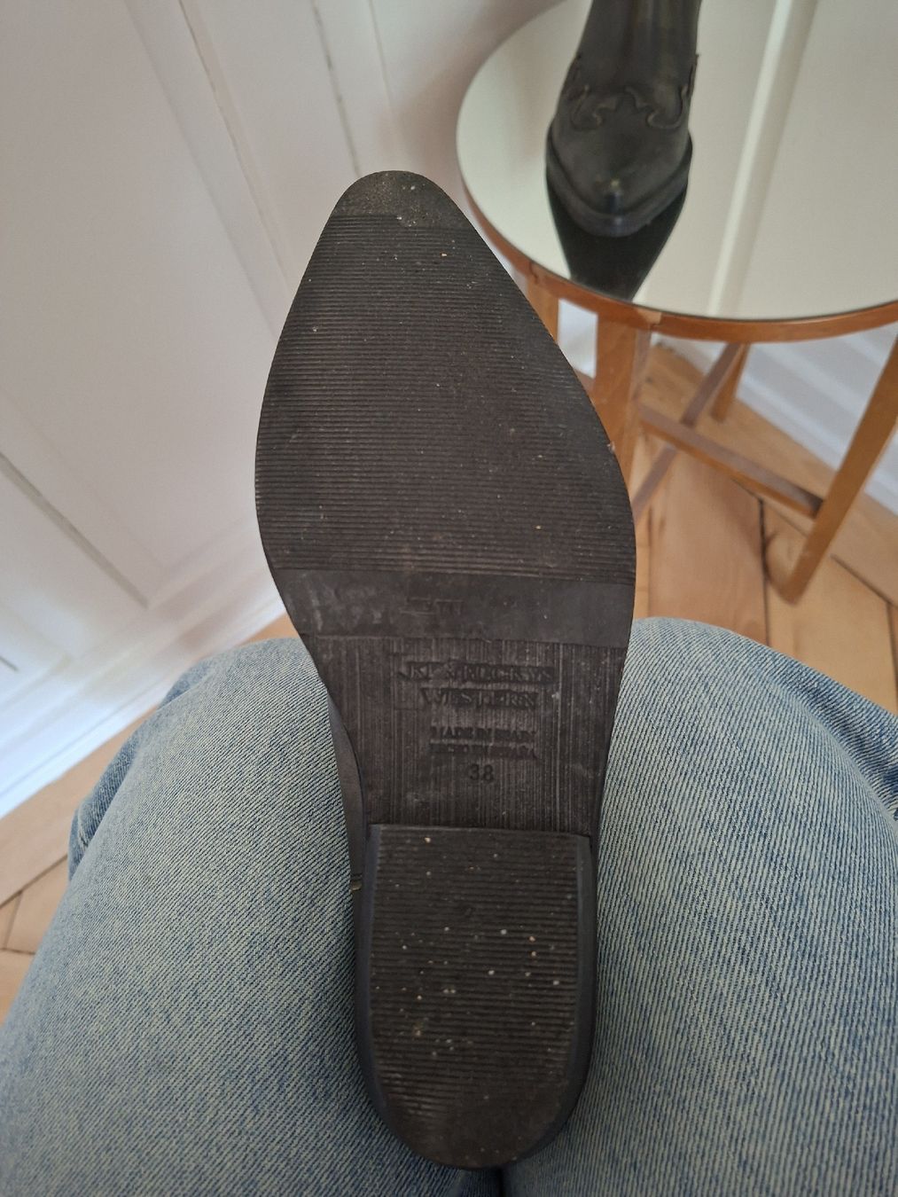 Scarpe da donna: Western Boots Leder dunkelgrau – Usato da Zürich venduto da evelaboum 3