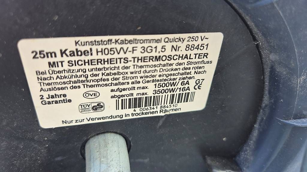 Cavi: Gebrauchte Kabeltrommel 25m (deutsche Schuko Norm) – Usato da Güttingen venduto da uthomas01 2