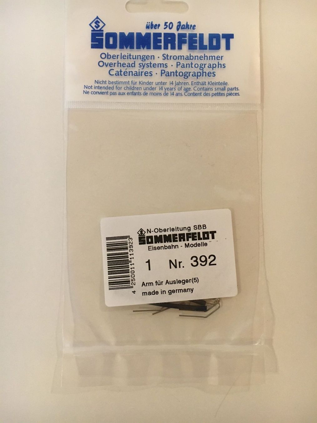 Sommerfeldt Modellini di ferrovie: Sommerfeldt Spur N 392 Arm – Nuovo e nell'imballaggio originale da Rodersdorf venduto da Joerg11