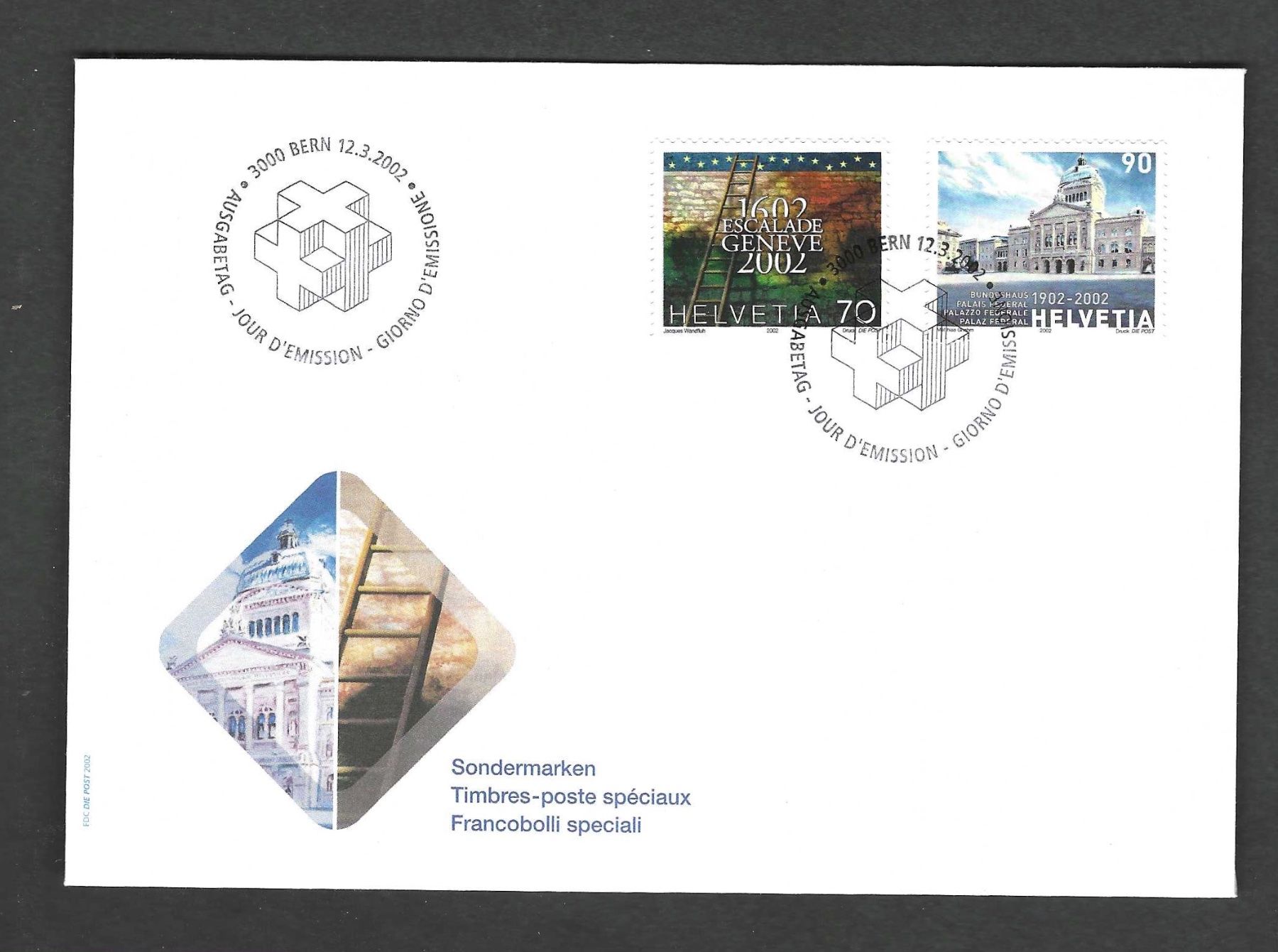 Tutti i francobolli: CH FDC Satz 2002 – Usato da Koblenz venduto da Markenhimmel