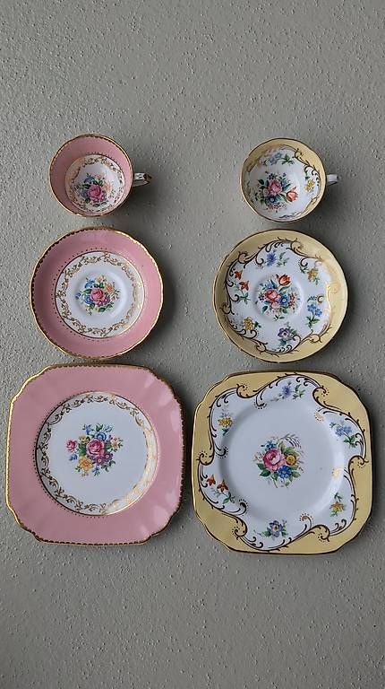 Set di piatti: Zwei 3er Set Porzellan – Usato da Altdorf UR venduto da Walhalla59 1