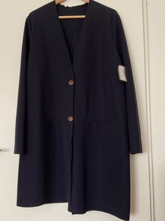 Leichte Long Jacke Gehrock Gr 42 marineblau NEU NP 279