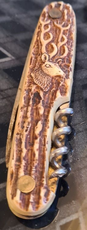 Couteau de poche Ancien pliant Pradel, manche effet bois De