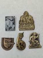Badener Fasnacht Plaketten 1946 1947 1948 1949 1953 Metall